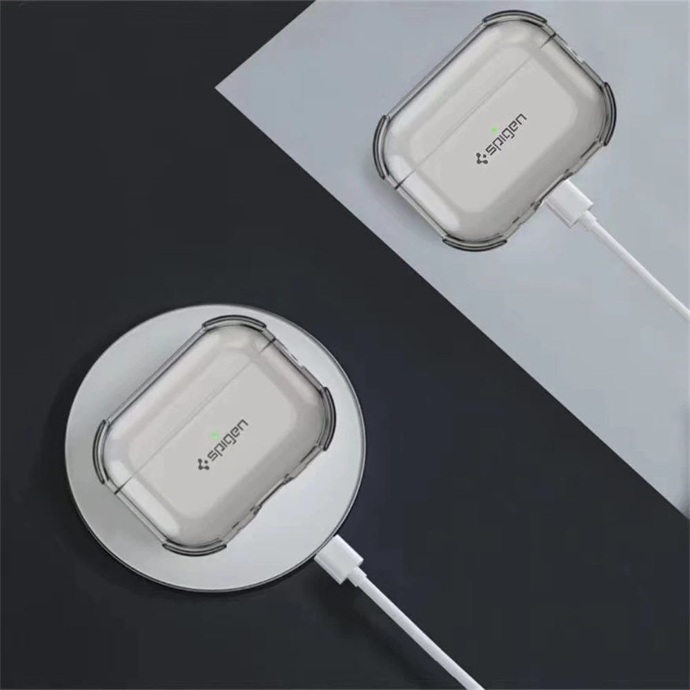 Spigen Für AirPods 5 4 Pro 3 Pro TPU Transparente Kopfhörerhülle 2026 Neu Mit Ring Anti-Verlust Klare Stoßfeste Eingebettete Weiche Hülle – Detail 7