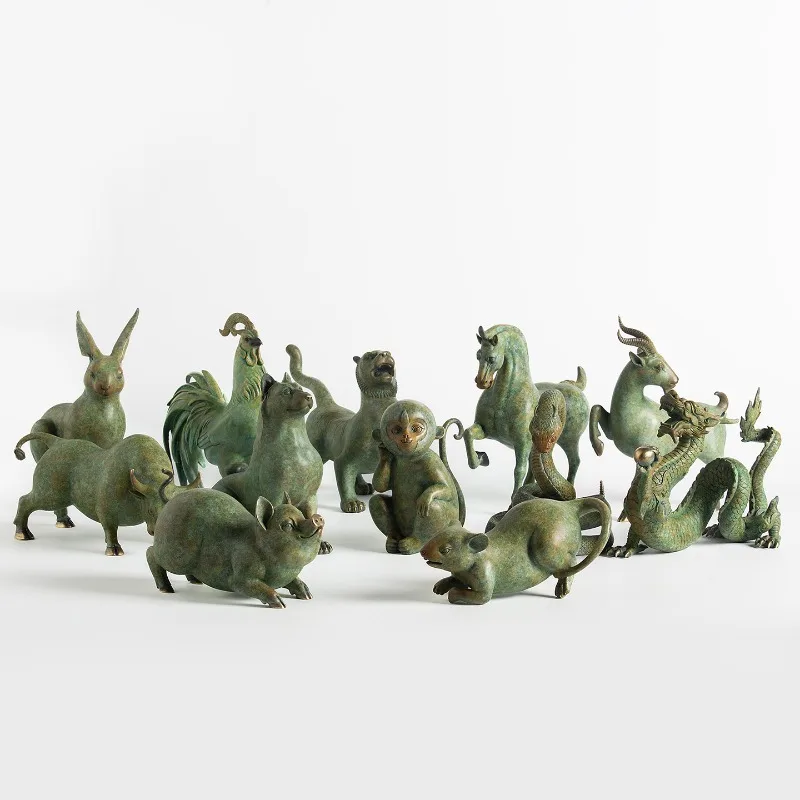 

Brass zodiac monkey ornament, home living room entrance office desktop decoration high-end decorative gifts