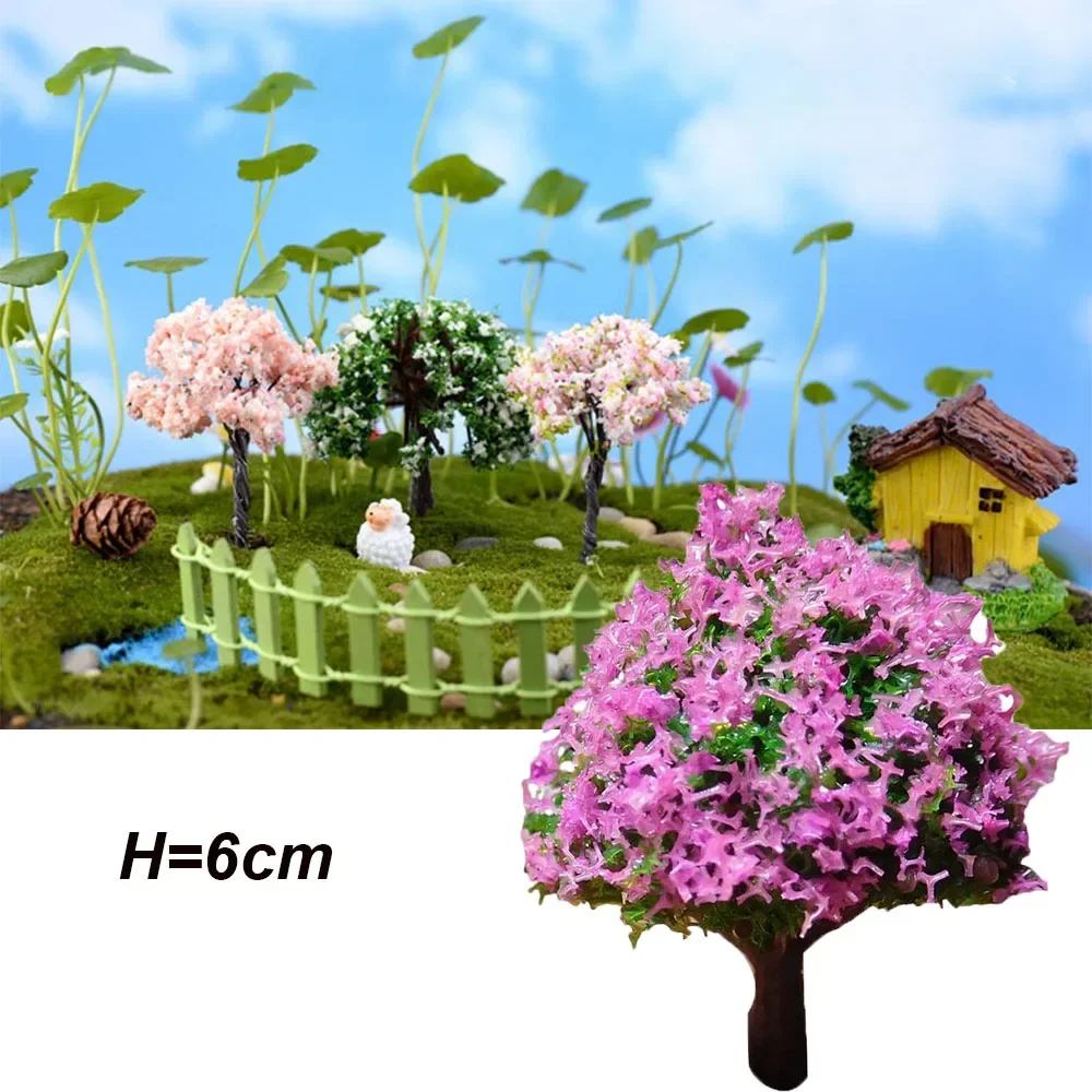

10pcs 6cm Sand Table Architecture Model Trees Moss Landscape Decoration Simulation Plants SA60-D Artificial Tree Accessory
