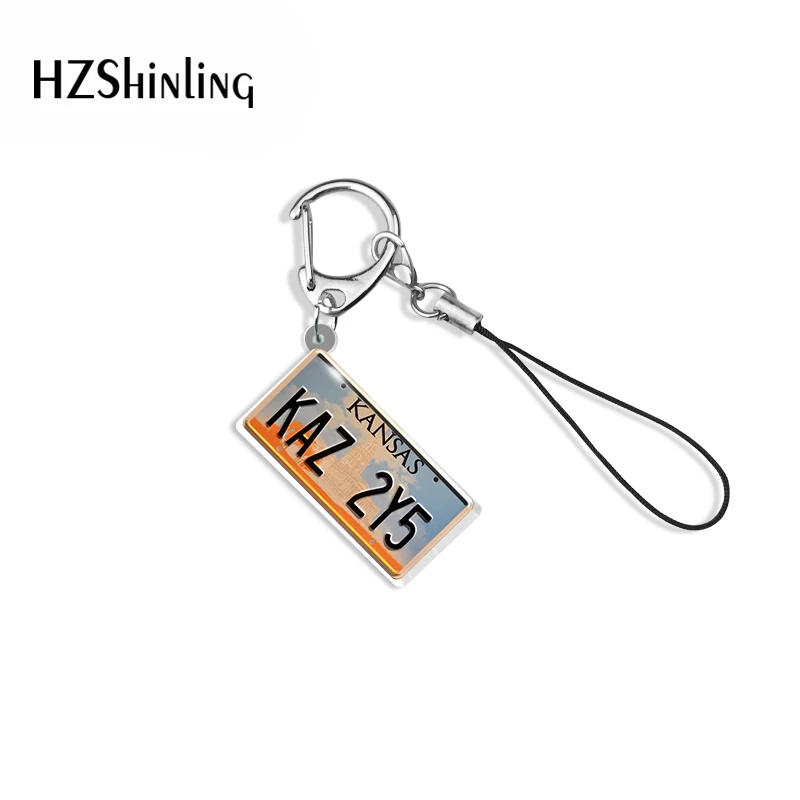 Supernatural TV Acrylic Keychain Resin Epoxy Mobile Straps Keyring Accessories