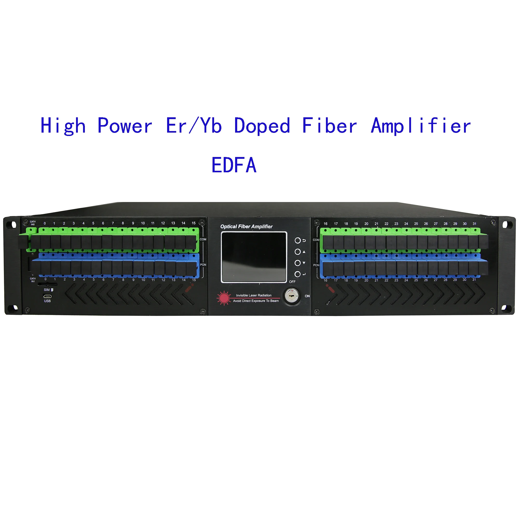 

free shipping 32x23dBm FTTH EDFA with WDM 1550nm Optical Fiber Amplifier Cable Erbium-Doped Fiber Amplifier (EDFA)