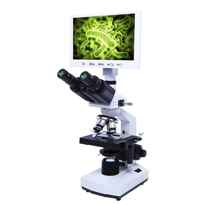 

Portable 7" LCD 2.0M Biological USB Dual Lens Digital Microscope For Sale