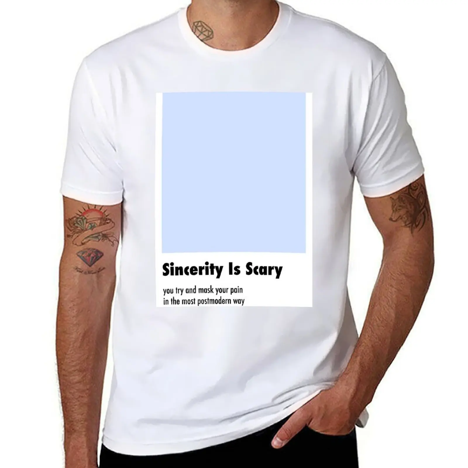 

Sincerity Is Scary T-Shirt man tshirt black cotton t-shirt plain for man package men t shirt cotton 100% T-shirt
