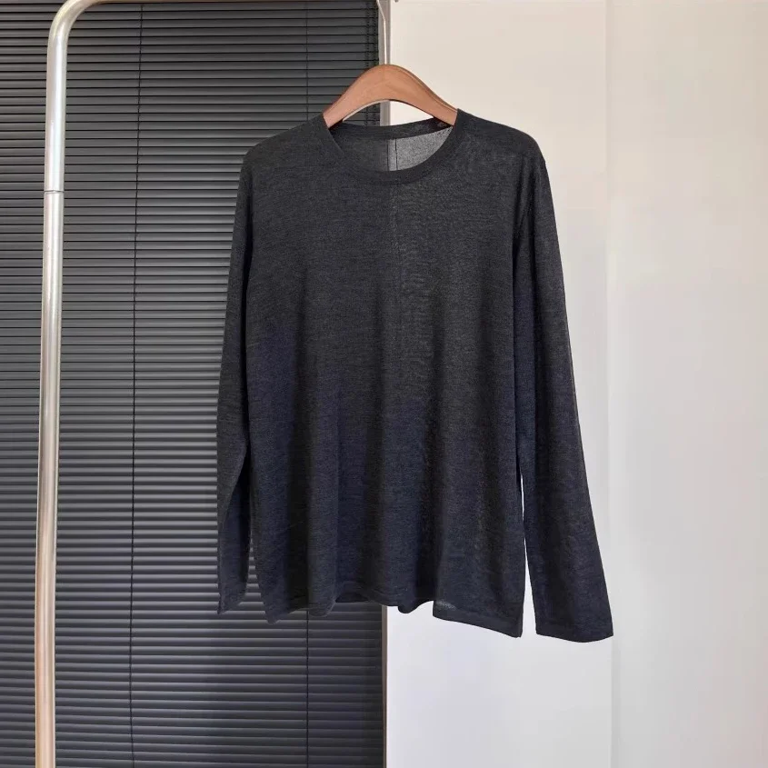 Minimalist Relaxed Silk Cashmere Top Sweater for Women