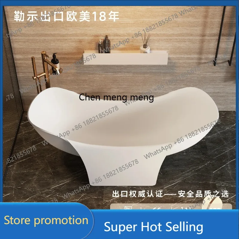 

A17 Artificial stone bathtub High-end skin-friendly freestanding bathtub Home B & B Hotel Art bathtub
