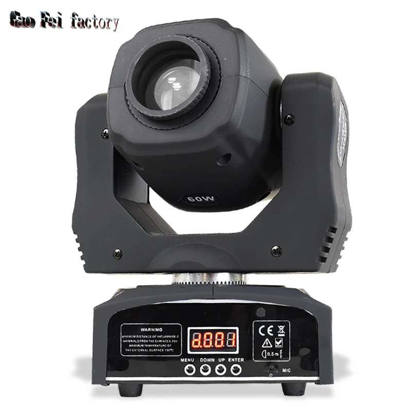 Imagem -03 - Led Moving Head Light com Fly Case 3-faced Prisma Rotação para dj Stage Dança Home Party Movil Iluminação 60w