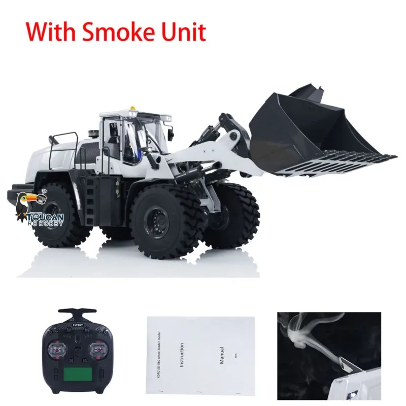 RC XDRC 580 RC Radlader Hydraulisches Ferngesteuertes Auto im Maßstab 1:14, Lackiertes und Montiertes Modell mit Sound- und Lichtset, Spielzeug