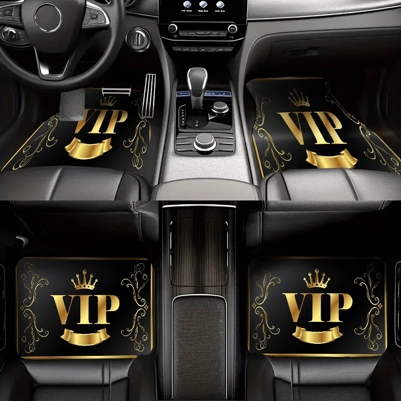 

4 шт., дизайн в VIP-стиле, автомобильный напольный коврик GM SUV, передние и задние сиденья для всех транспортных средств, стильные и прочные автомобильные аксессуары A