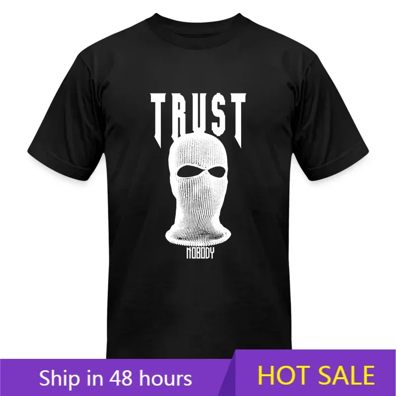 

Men's Printed Round Neck Trust Nobody Music T-Shirt