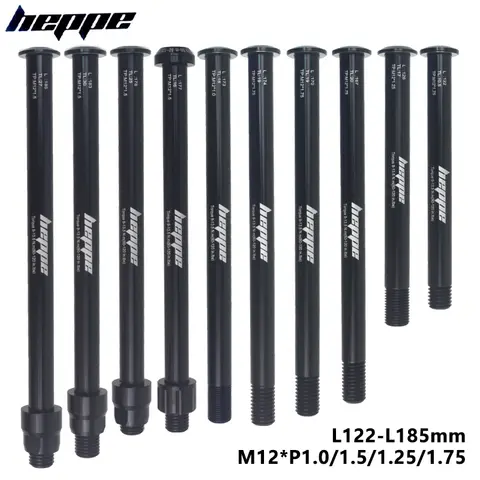 HEPPE 자전거 스루 액슬 프론트 포크 샤프트 꼬치 12x100/110 리어 허브 스루 액슬 12x142/148 M12xP1.0/1.25/1.5/1.75 자전거 퀵 릴리스