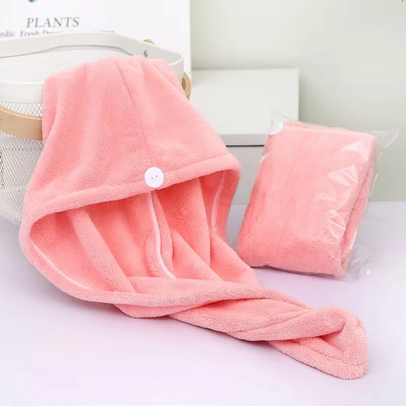 

Microfiber Hair Towel Wrap for Women Super Absorbent Quick Dry Hair Drying Towels with Button, Hair Turbans for Curly Hair Long