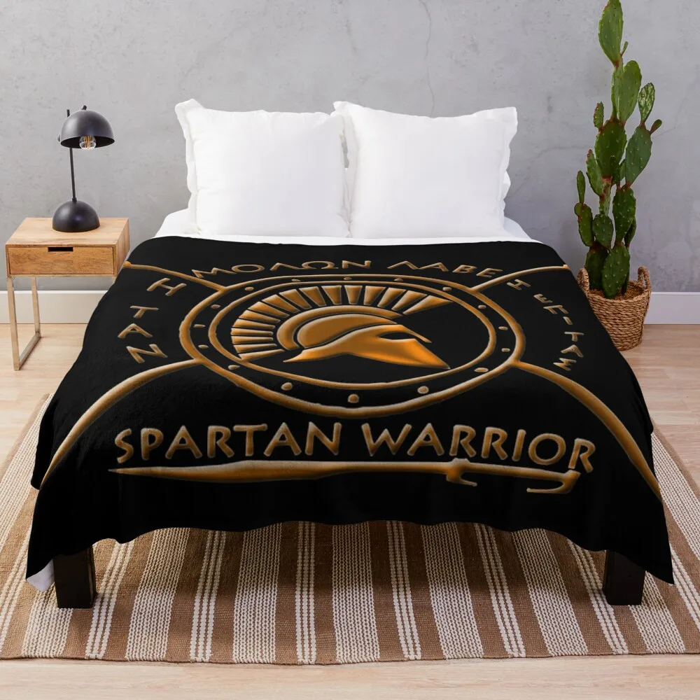 

Spartan warrior - Molon lave and come back with your shield or on it Throw Blanket Heavy Blanket