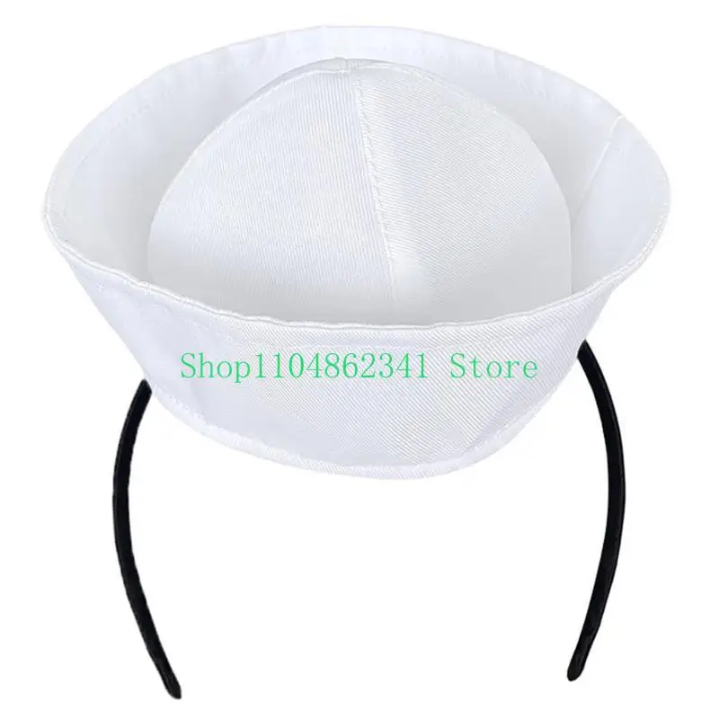 652F Sailor Captain Hat for Kids Adults Sailor Party Cosplay Costume Props Small Captain Hat for Sailor Party