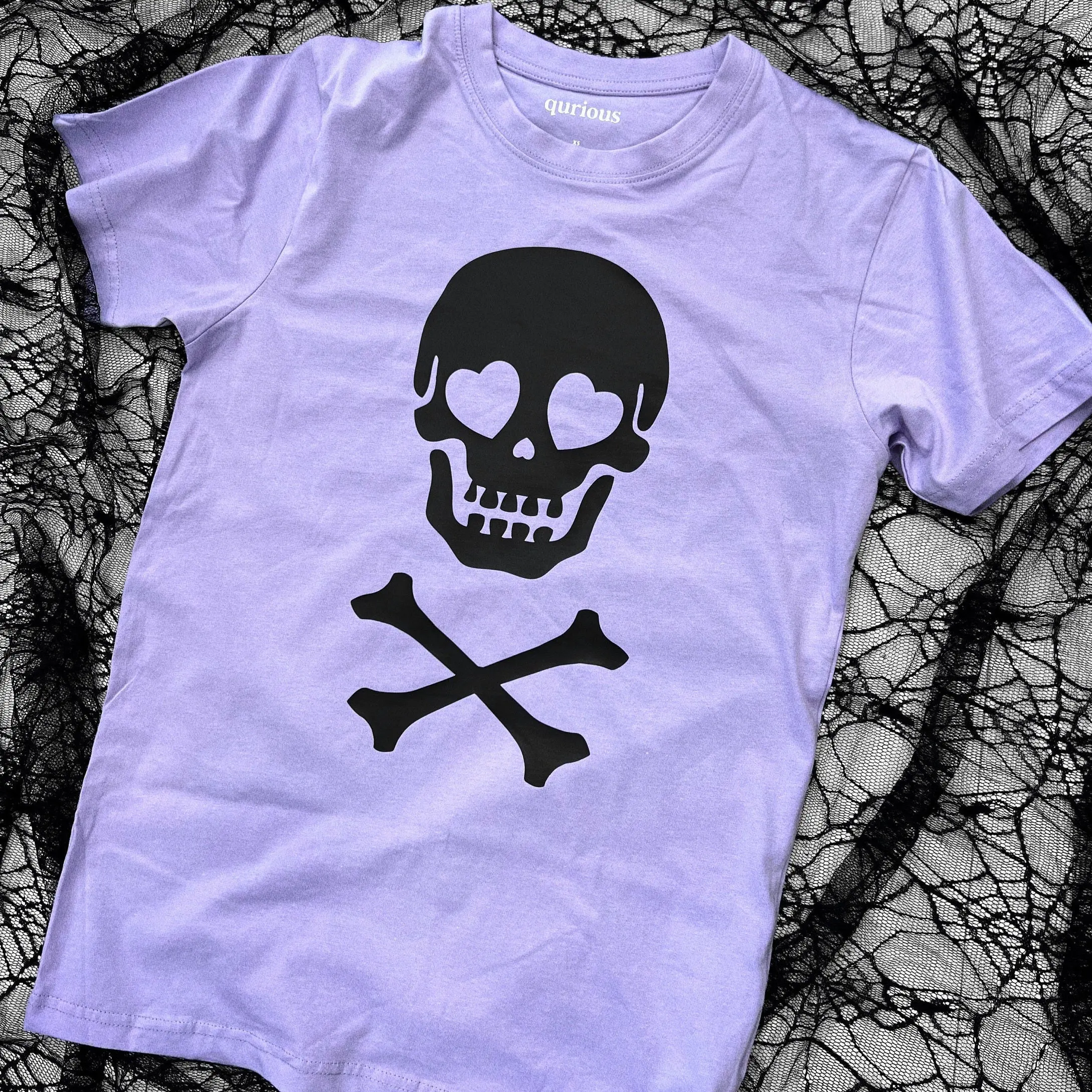 Pastel Goth T Shirt Skull And Crossbones Purple Clothing Grunge