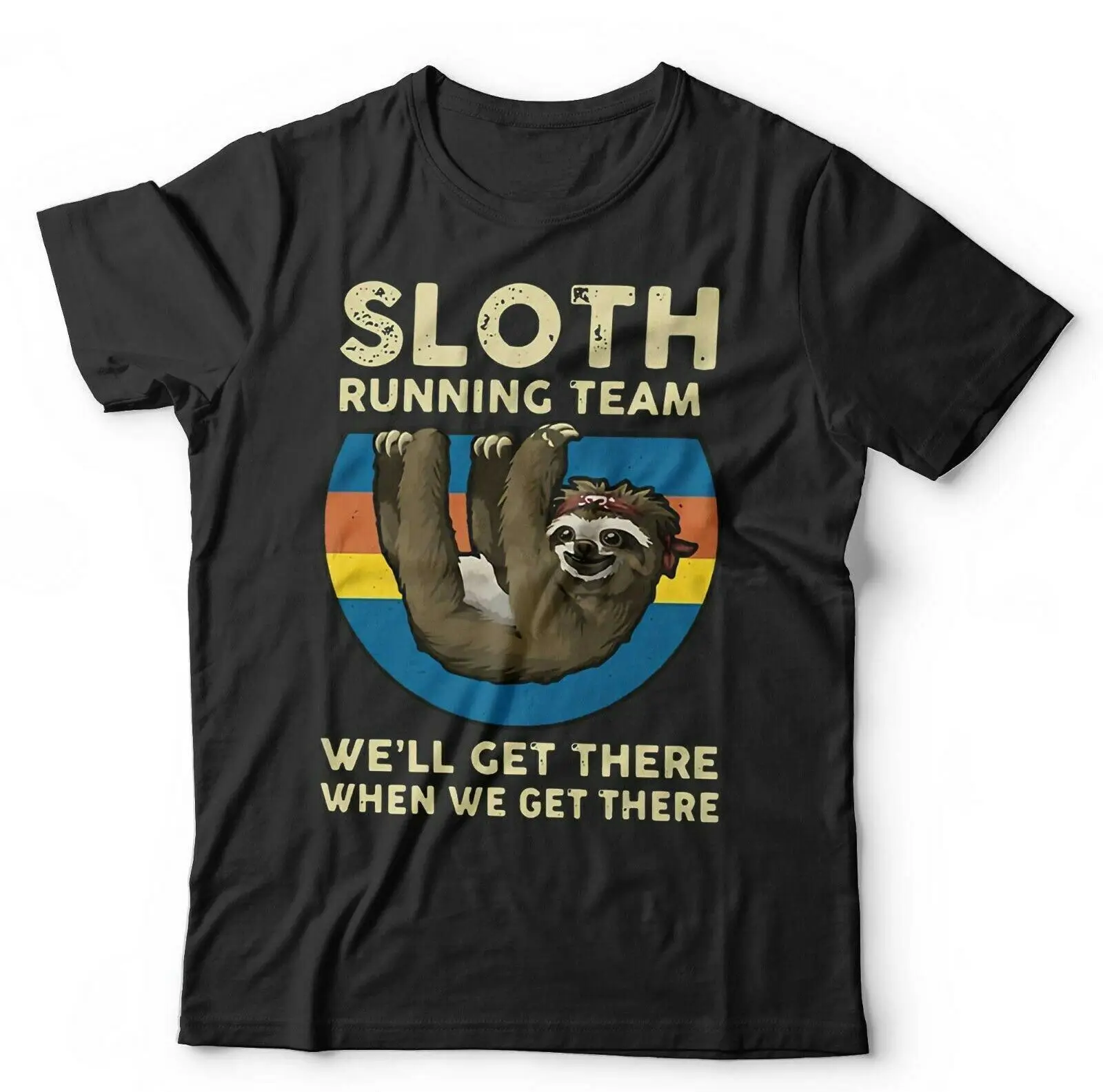 Sloth Running Team T Shirt Kids Funny Lazy Relax Cute Humour Work Out