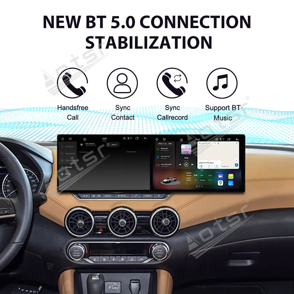 10.1 بوصة HD شاشة مزدوجة راديو السيارة لنيسان سيلفي 2020-2022 سيارة الوسائط المتعددة مشغل فيديو نظام تحديد المواقع والملاحة Carplay وحدة أندرويد 15 #6