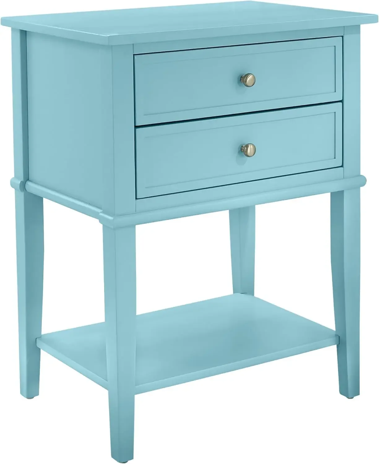 

Franklin Accent Table with 2 Drawers, Blue,15.55"D x 22"W x 28.03"H