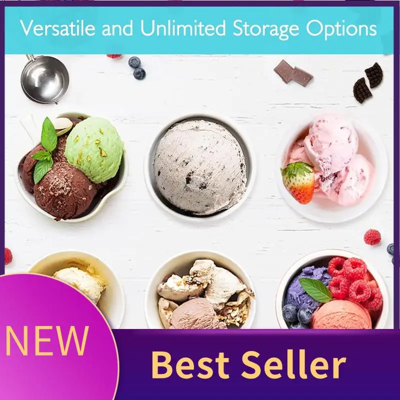 

4 PCS Ice Cream Pints Containers 24 Oz Replacement For Ninja Creami Deluxe NC500 Series NC501 Ice Cream Makers Reusable