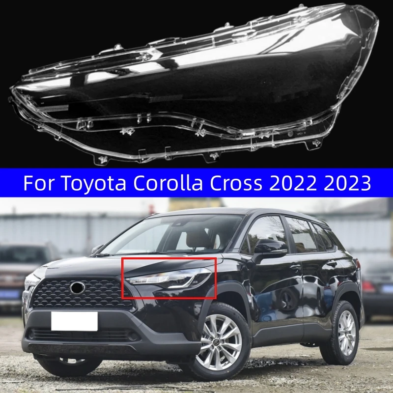 

For Toyota Corolla Cross 2022 2023 Front Headlamp Plexiglass Headlights Shell Cover Transparent Lampshades