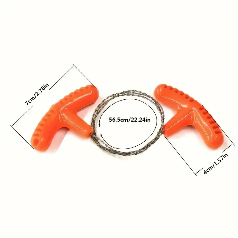 منشار سلكي محمول مع مقبض إصبع للتخييم في الهواء الطلق والمشي لمسافات طويلة جيب دليل قطع سلسلة مناشير أداة البقاء على قيد الحياة #6