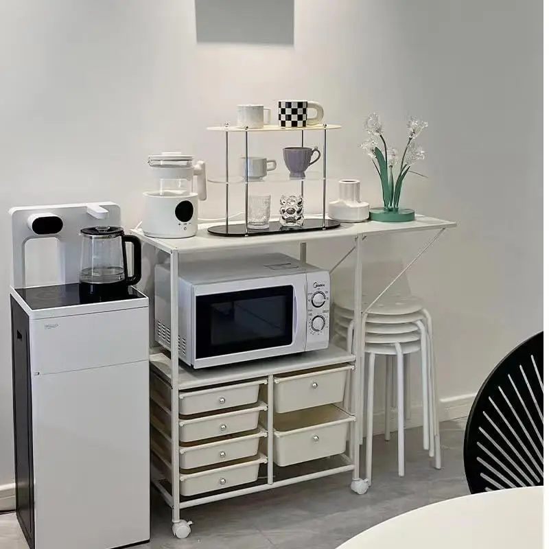 Kitchen Side Cabinet Tea Cabinet Storage Cabinet Storage Rack Living Room Wall Removable Storage