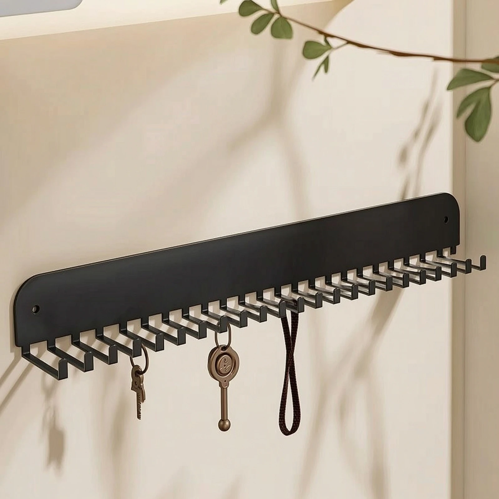 Attracting Key Holder Easy to Install Key Holder with Hooks Wall-Mounted Rack Slim Organizer Long-Lasting for Entryway, Kitchen