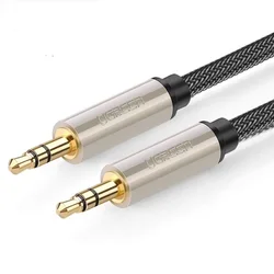 Audio Cable Black Weaving Jack 3.5mm Car Aux Line For Headphone Speaker Stereo Listen To Music Watch Movies And Play Games