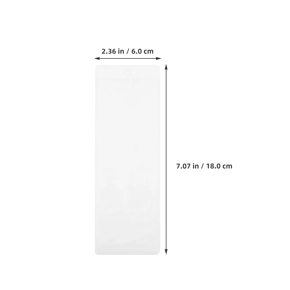 5Pcs Clear PVC Bookmark Sleeves Transparent Plastic Cases Lightweight Waterproof Protective Holders for Bookmark Photo Strip
