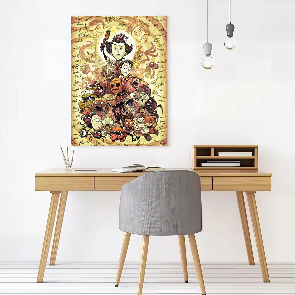 Don't Starve Together Character Group Canvas Poster Customizable Printed Canvas Painting Wall Art for Fans Decoration Aesthetic