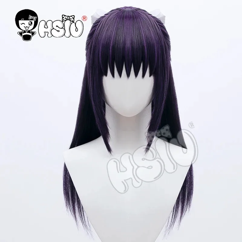 

Iori Utahime cosplay Wig Jujutsu Kaisen Cosplay HSIU Black and purple mixed long hair+Free white bow hair accessories + wig net