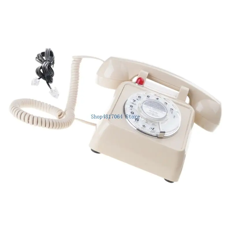 T3LB Landlines Phones for Home Retro Rotary Working House Phone with Ringers