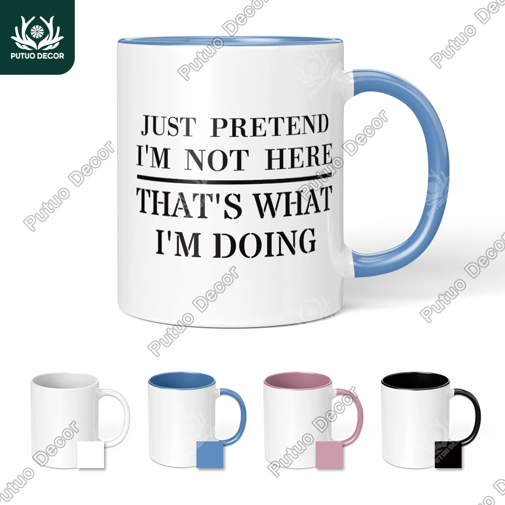 

Putuo Decor 1pc Fun ironic quotes coffee mugs, home office living room, fun gifts for friends, Family, four colors to choose