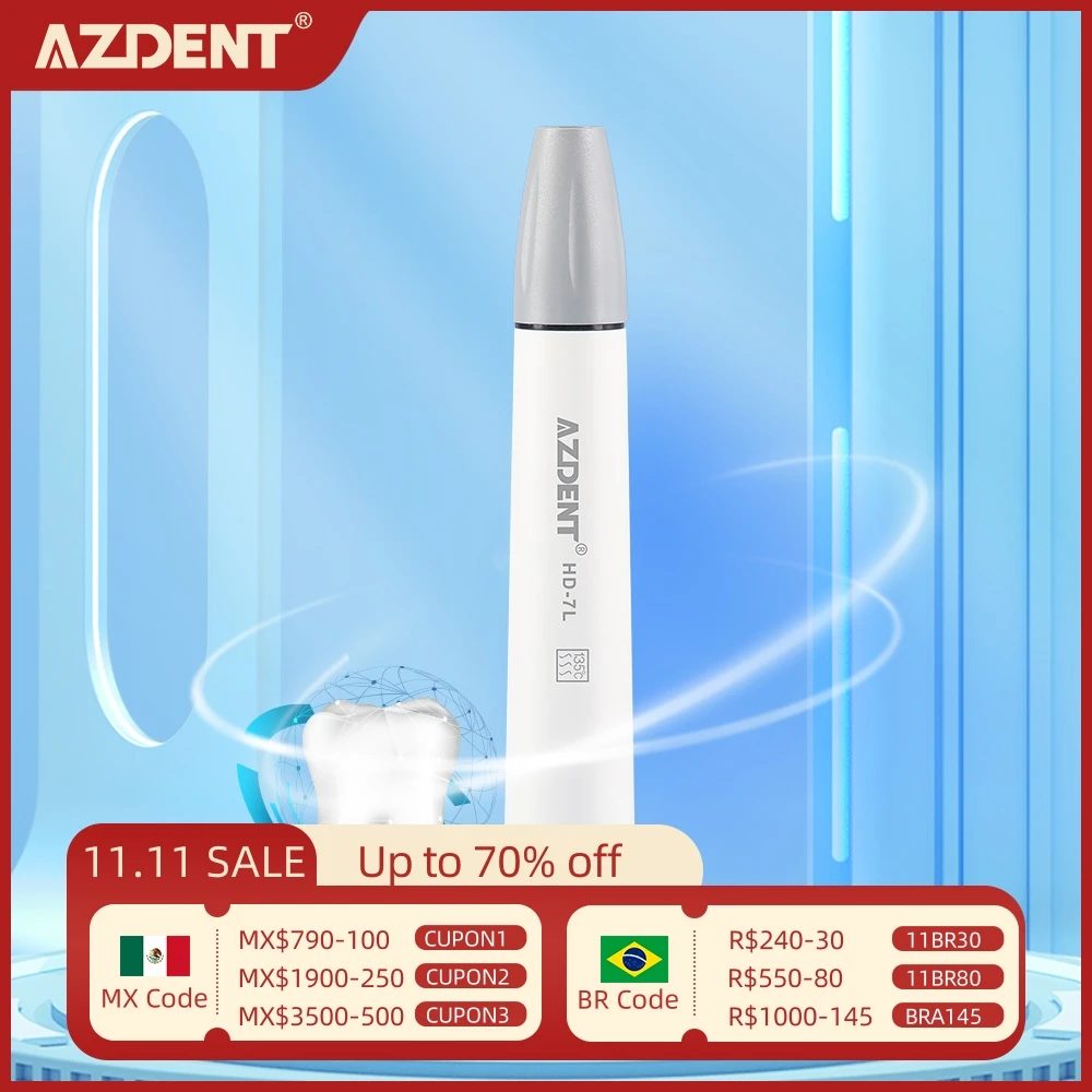 2023 AZDENT New Arrival LED Light Ultrasonic Piezo Scaler Handpiece Fit for SATELEC DTE Lab Teeth Whitening Dentistry Instrument