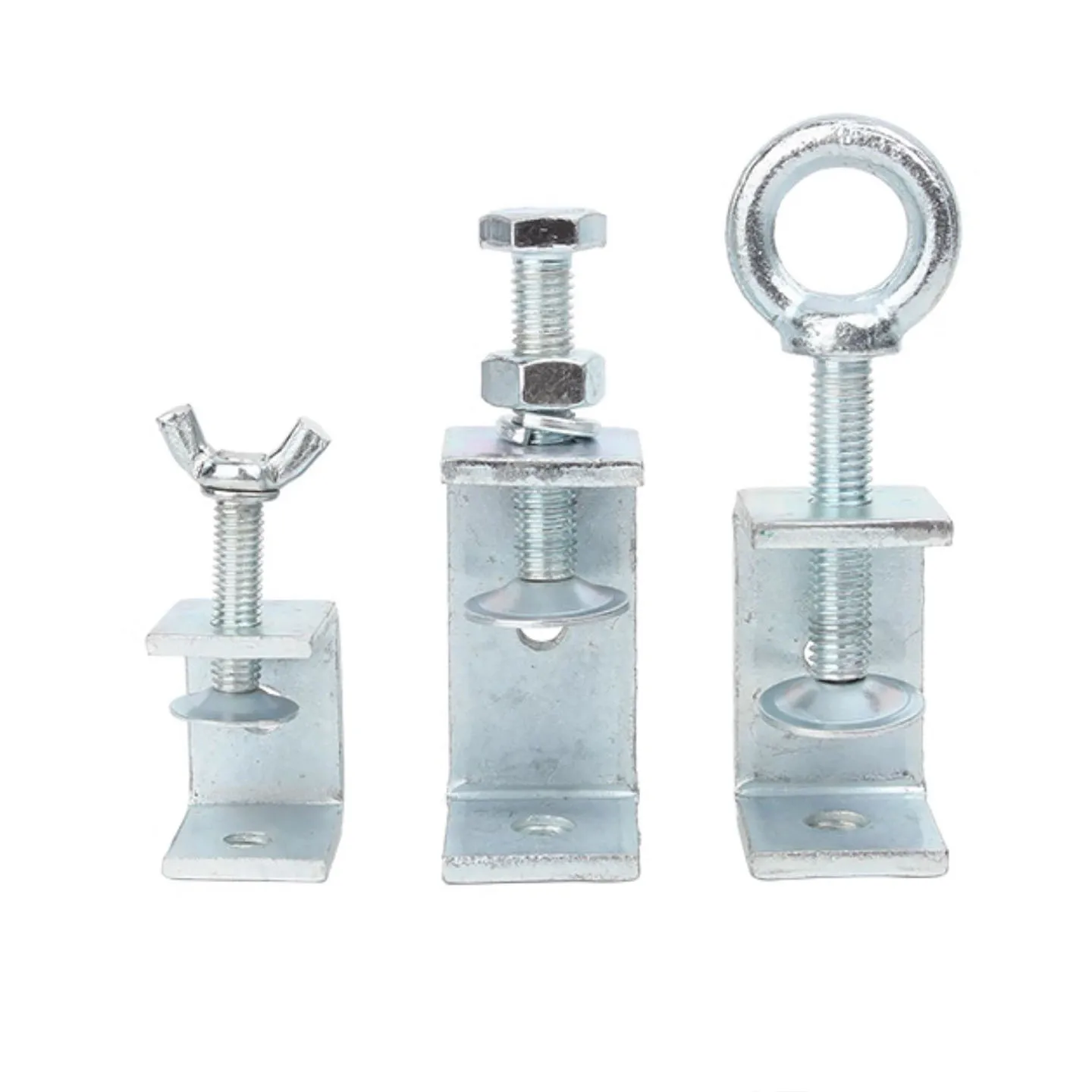 Galvanized Carbon Steel C-clamp Steel Pipe Square Clamp 20~130mm Tiger Clamp Heavy Duty C-clamp Multi-function Hardware Fastener