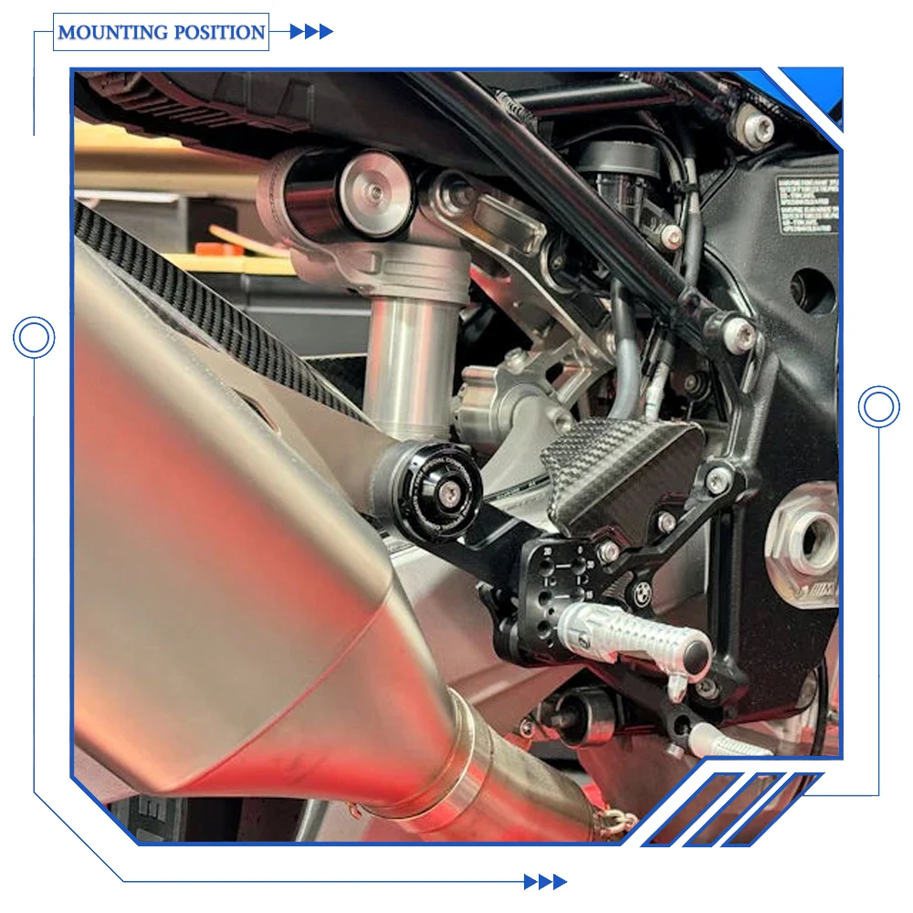 Motorcycle Exhaust Bracket Bushing Decorative Cap For BMW S1000RR/R M1000RR/R 2020-2025 Exhaust Support Screws Nuts Plug Cover view 3