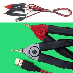 YR1035 Use BatterBattery Internal Resistance Meter Kelvin Clip 18650 Testing Probe Pen Battery Clip Round Connector Accessory