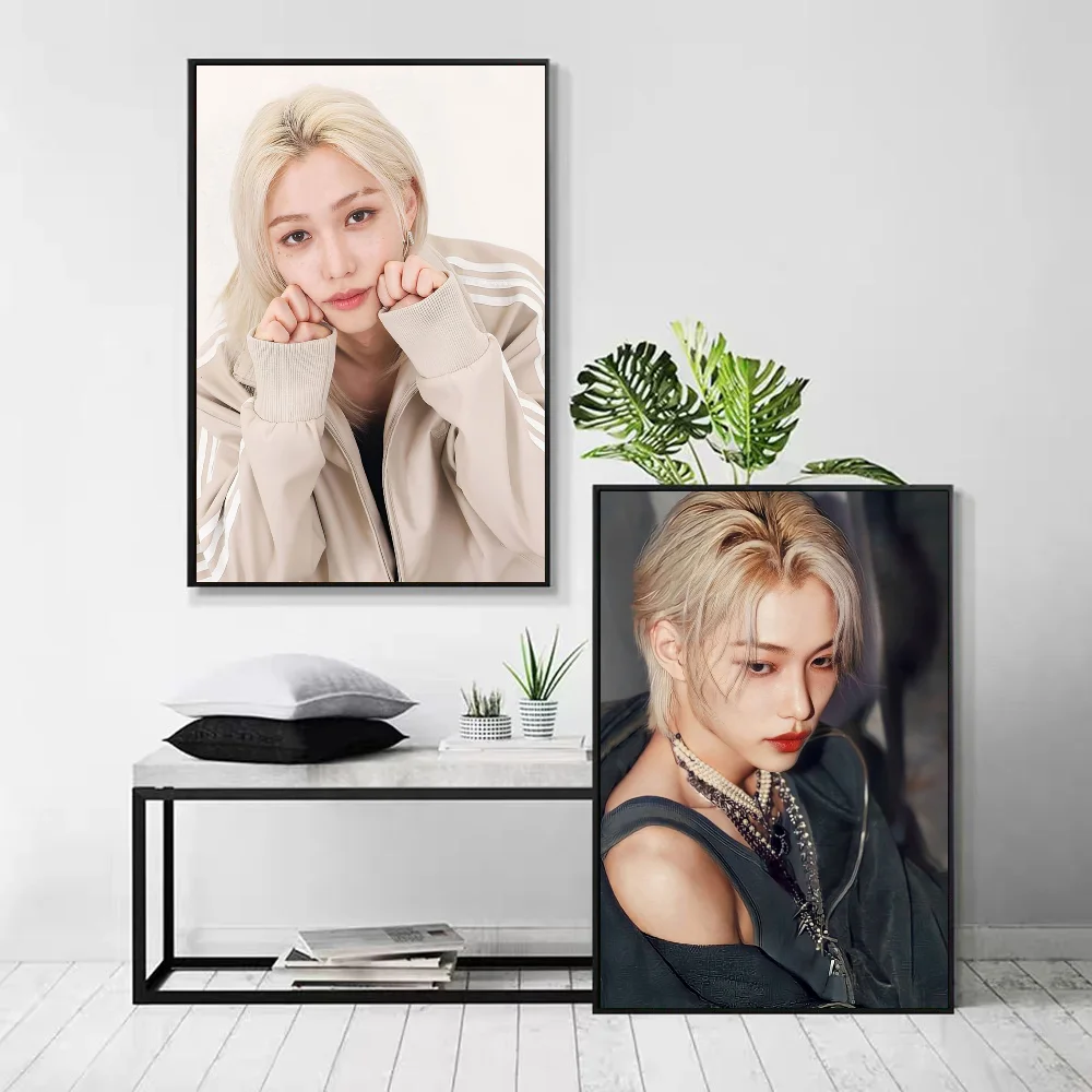 1pc Felix Stray Kids Poster Self-adhesive Art Waterproof Paper Sticker Coffee House Bar Room Wall Decor