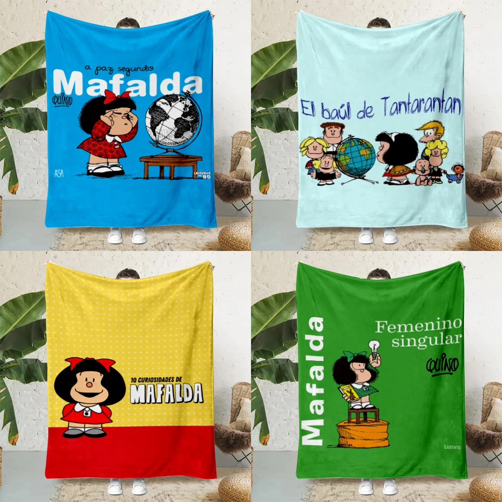 

Hot Comics Cute Mafaldas Printed Blanket Picnic Blankets Warm Blanket Soft and Comfortable Blanket Home Travel Birthday Gift