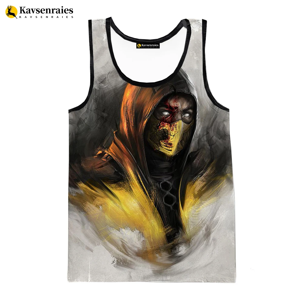 Mortal Kombat 11 3D Printed Tank Tops Men\'s Clothing Men Women Casual Sleeveless T-shirt Hip Hop Streetwear Oversized Tops