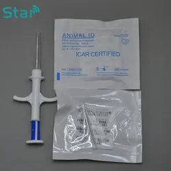 (에서 선박 us) 100 개/몫 마이크로 칩 주사기 칩 바늘 FDX-B 애완 동물 ID 태그 1.4 KHz 동물 인젝터 매칭 재활용 플라스틱 인젝터