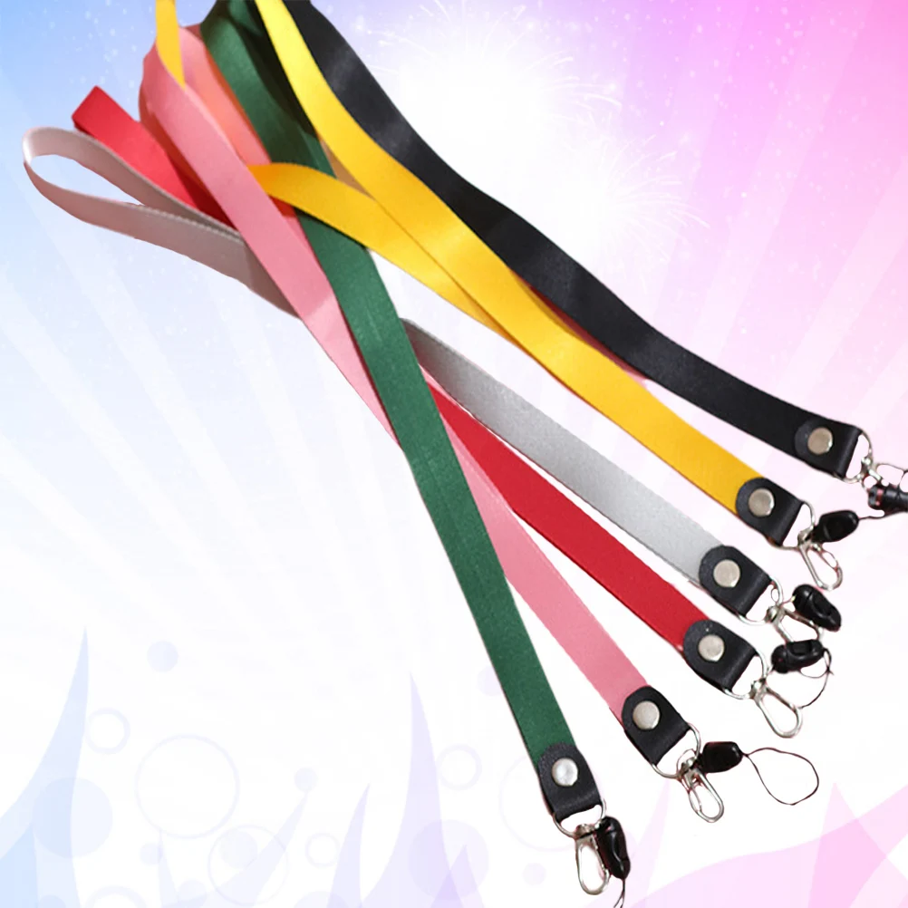 

5 PCS Neck Halter Keychain Office Accessory Hanging Rope Lanyard Simple Universal Nylon Woven Strap