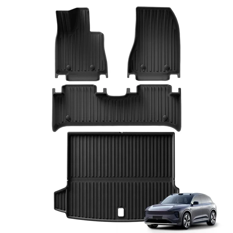 Use for NIO EL6/ES6/EC6 2023-2025 Car Floor Mats Cargo Liner Trunk Pad TPE 3D Foot Mat Left Rudder All Weather Accessories Black