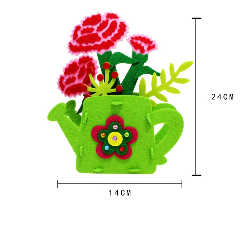 Creative DIY Non-woven Bouquet Material Package Kids Montessori Toys Handmade Craft Potted Plant Educational Toy