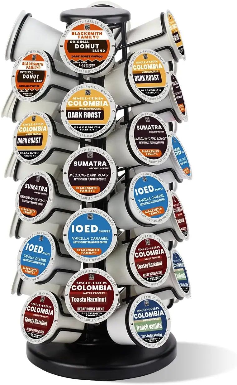 

Подставка-карусель для кофейных капсул K-Cup, черная, вмещает 40 капсул, не требует сборки