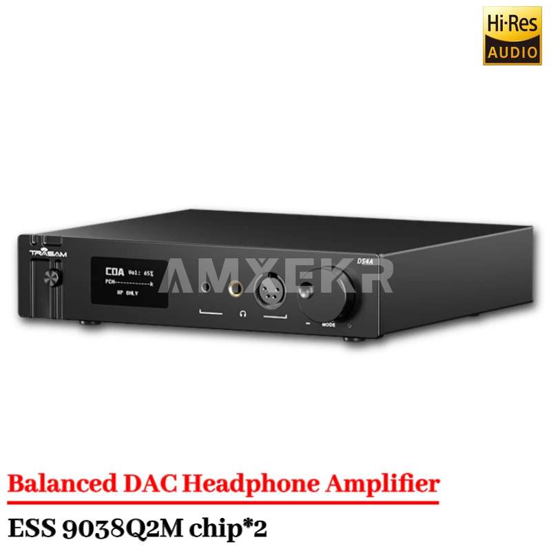 

Trasam DS4A Headphone Amplifier 9038Q2M/TPA6120 Fully Balanced Decoding Headphone Amplifier All-in-one Bluetooth Audio Amplifier
