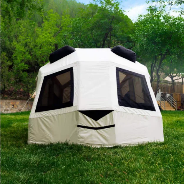 

One Room One Hall Outdoor Air Inflatable Camping Panda Tent, Easy Setup 4 Season Windproof House