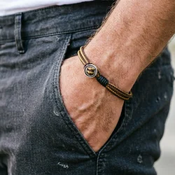 Vintage Men Cord Bracelet Grade A 3mm Thin String Charm Braslet Handmade Macrame Braclet Leisure Pulseiras Hombre Accessories