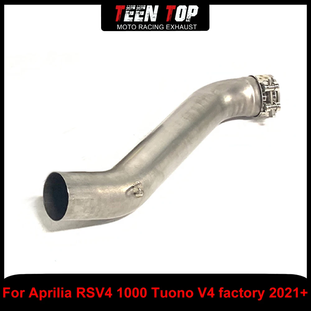

Motorcycle Titanium Alloy Connection Pipe For Aprilia RSV4 1000 Tuono V4 factory 2021+ Middle Link Pipe 60.5mm RSV 4 Moto Tube