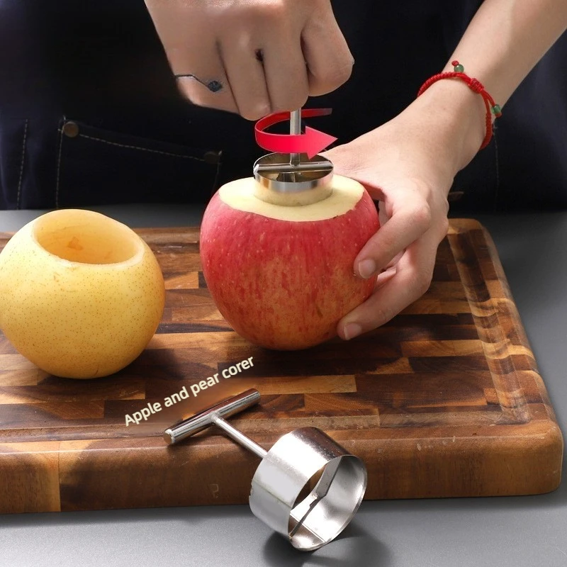 Stainless Steel Apple Pear Corer Fruit Core Remover For Snow Pear Household Kitchen Stewing Fruit Gadget Holiday Gift