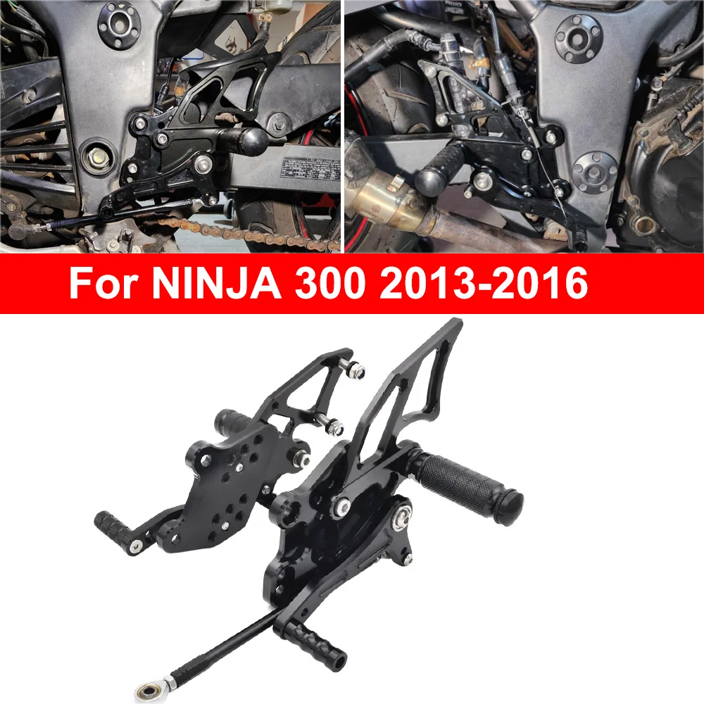 

Motorcycle Rearsets Rear Sets Foot Pegs For Kawasaki NINJA 300 NINJA300 2013 2014 2015 2016 EX300 2013-2014